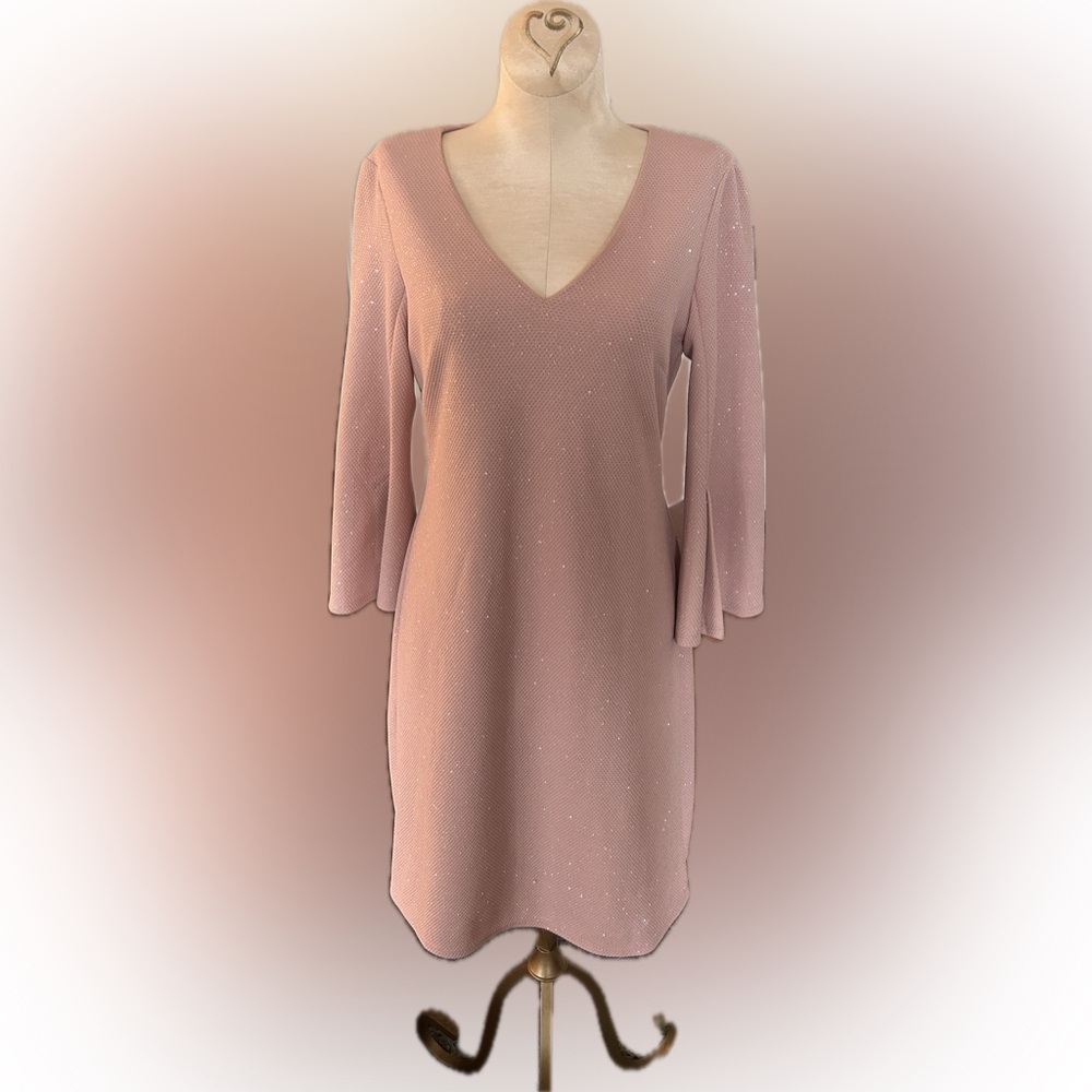 Elegant Pink Textured Dress